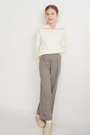 Pantalons C&A Cloth Lenzing™ Ecovero™ Check Fille Beige | JB8715960