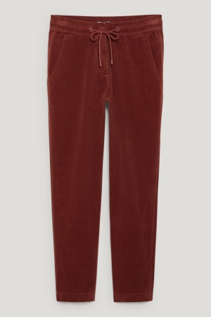 Pantalons C&A Cloth Mid-rise Taille 4 Way Stretch Lycra® Femme Marron | YQ3815967