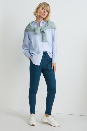 Pantalons C&A Cloth Mid-rise Taille Tapered Fit Femme Vert | VD9672580