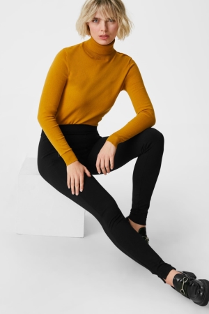 Pantalons C&A Cloth Tapered Fit Femme Noir | DL8297305