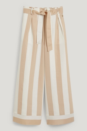 Pantalons C&A Cloth With Lenzing™ Ecovero™ Rayé Fille Beige | ID4165028