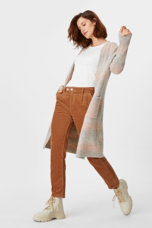 Pantalons C&A Corduroy Droit Tapered Fit Femme Havanna | EA9610547
