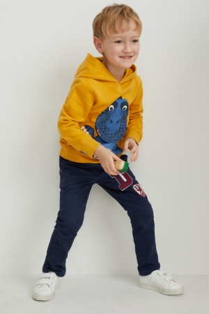 Pantalons C&A Dinosaur Slim Fit Garcon Bleu Foncé | WX7243160