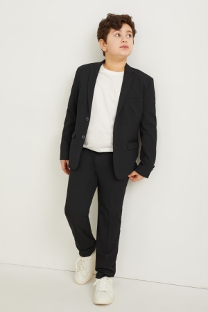 Pantalons C&A Extended Sizes Mix-and-match Stretch Lycra® Garcon Noir | XO1205483