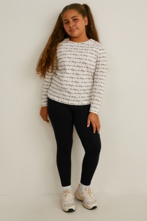 Pantalons C&A Extended Sizes Multipack Of 3 Leggings Fille Noir | ZH1328746