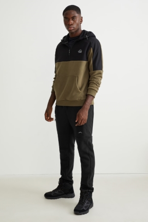 Pantalons C&A Fleece Joggers Thermolite® Ecomade Recycled Homme Noir | BT6035179