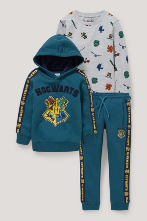 Pantalons C&A Harry Potter Set, Long Sleeve And Joggers Garcon Turquoise | CP3092576