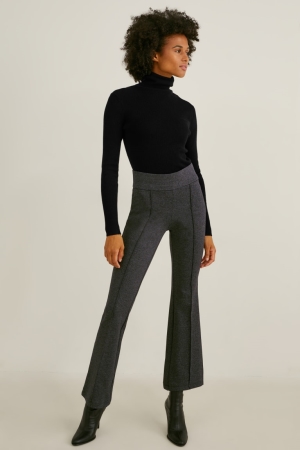 Pantalons C&A Jersey Droit Fit Femme Grise Foncé | BJ5946301
