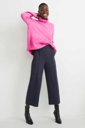 Pantalons C&A Jersey-culotte Lenzing™ Ecovero™ Femme Bleu Foncé | UW6147502