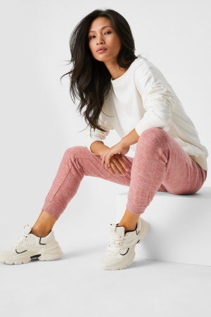 Pantalons C&A Joggers Femme Rose | WO9426780