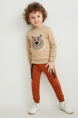 Pantalons C&A Joggers Garcon Marron | OE1789654
