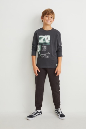 Pantalons C&A Joggers Garcon Noir | EA1978362