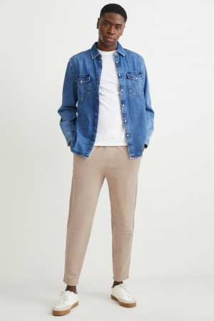 Pantalons C&A Joggers Homme Beige | MW4352670