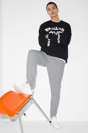 Pantalons C&A Joggers Homme Grise | CZ2691378