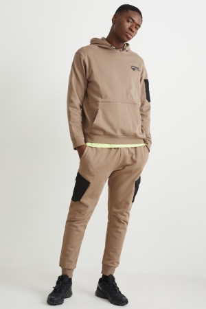 Pantalons C&A Joggers Homme Grise Marron | YJ7852496
