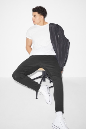 Pantalons C&A Joggers Homme Noir | YV8729104