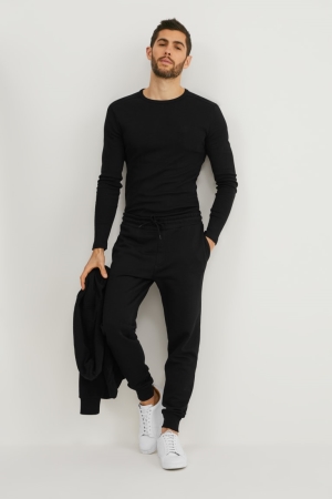 Pantalons C&A Joggers Organic Coton Homme Noir | IN7124385