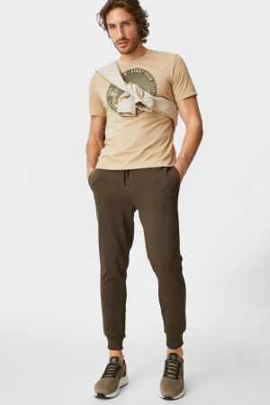 Pantalons C&A Joggers Organic Coton Homme Vert Foncé | QO2018637