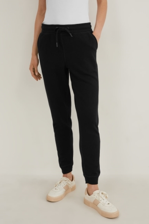 Pantalons C&A Joggers Organic Coton Recycled Femme Noir | AI6594287