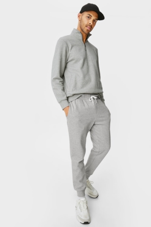 Pantalons C&A Joggers With Organic Coton Homme Grise | JL9265018