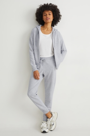 Pantalons C&A Joggers With Organic Coton Femme Grise Clair | SC9718042