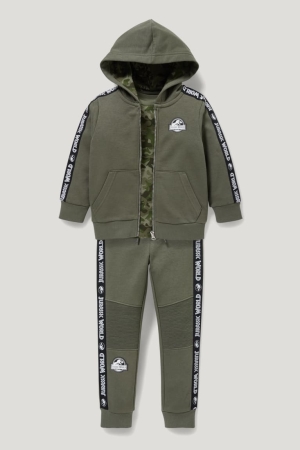 Pantalons C&A Jurassic World Zip-through, Long Sleeve And Joggers Garcon Vert Foncé | FZ9860745