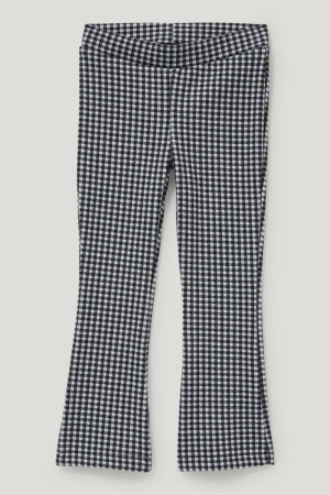 Pantalons C&A Leggings Check Fille Noir Blanche | LU4301892
