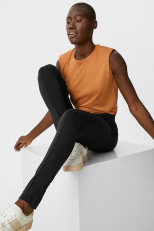 Pantalons C&A Leggings Femme Noir | XC6795210
