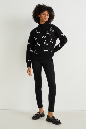 Pantalons C&A Leggings Femme Noir | XI1825703