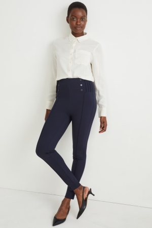Pantalons C&A Leggings Lenzing™ Ecovero™ Femme Bleu Foncé | VI1579038