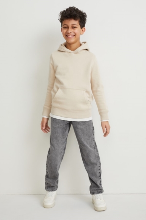 Pantalons C&A Loose Fit Garcon Bleu Grise | IR1596208