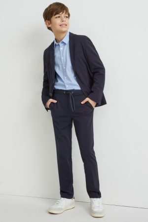 Pantalons C&A Mix-and-match Lycra® Garcon Bleu Foncé | RD3598142