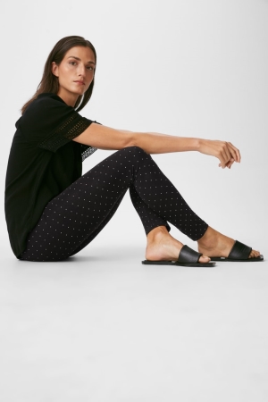 Pantalons C&A Multipack Of 2 Basic Leggings Organic Coton Femme Noir | CT4639581