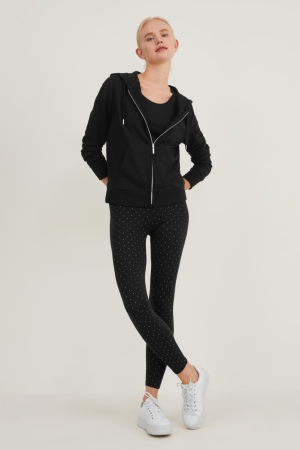 Pantalons C&A Multipack Of 2 Basic Leggings Organic Coton Femme Noir | HI3026415