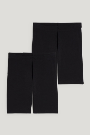 Pantalons C&A Multipack Of 2 Cycling Fille Noir | ND5890721