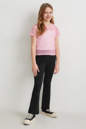 Pantalons C&A Multipack Of 2 Leggings Fille Noir | SY2748956