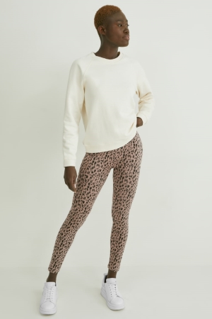 Pantalons C&A Multipack Of 2 Leggings Organic Coton Lycra® Femme Grise | JS0795183