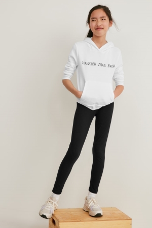 Pantalons C&A Multipack Of 3 Leggings Fille Noir | PC2194760