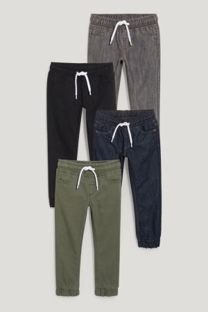 Pantalons C&A Multipack Of 4 Droit Thermal Garcon Vert Foncé Noir | JK1846275