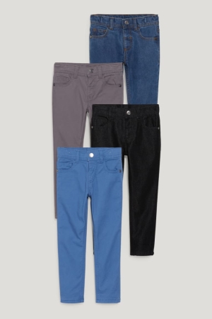 Pantalons C&A Multipack Of 4 Slim Thermal Garcon Bleu | NP4396087