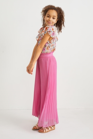 Pantalons C&A Plissé Fille Rose | QY0273158