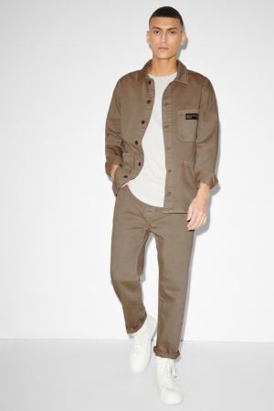 Pantalons C&A Regular Fit Homme Beige | PZ0986523