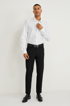 Pantalons C&A Regular Fit Homme Noir | GM5384692