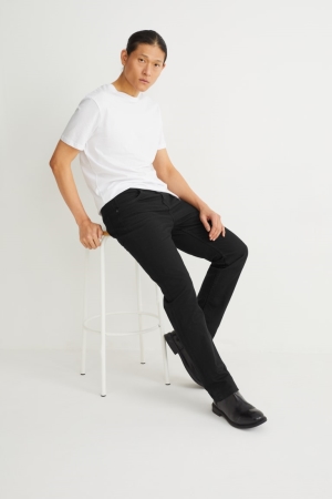 Pantalons C&A Regular Fit Homme Noir | RB4739158