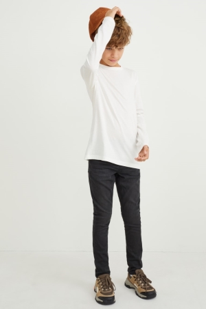 Pantalons C&A Regular Genderneutral Lycra® Garcon Bleu Grise Foncé | TR7865932