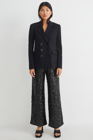 Pantalons C&A Sequin Femme Noir | BF3869702