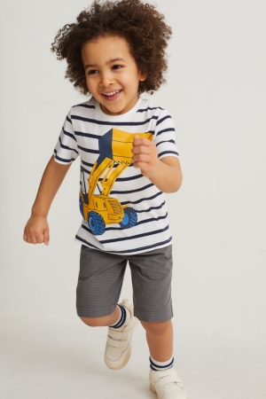 Pantalons C&A Shorts Garcon Grise | CW6572140