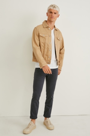 Pantalons C&A Slim Fit Flex Lycra® Homme Grise Foncé | CH0863745