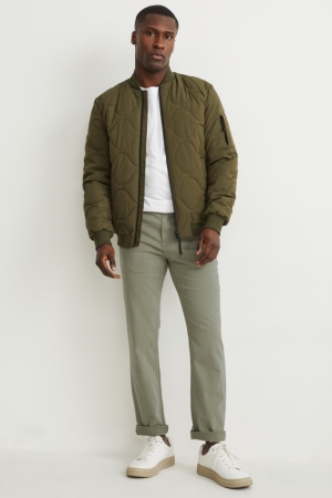 Pantalons C&A Slim Fit Flex Lycra® Homme Vert Clair | ZN0386971