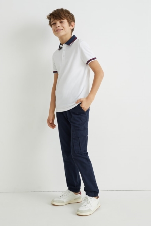 Pantalons C&A Trousers Garcon Bleu Foncé | XJ3658417